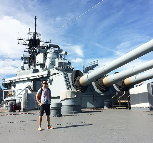 an image of aiman at the battleship new jersey
